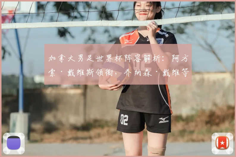 加拿大男足世界杯阵容解析:阿方索·戴维斯领衔,乔纳森·戴维等主力一览